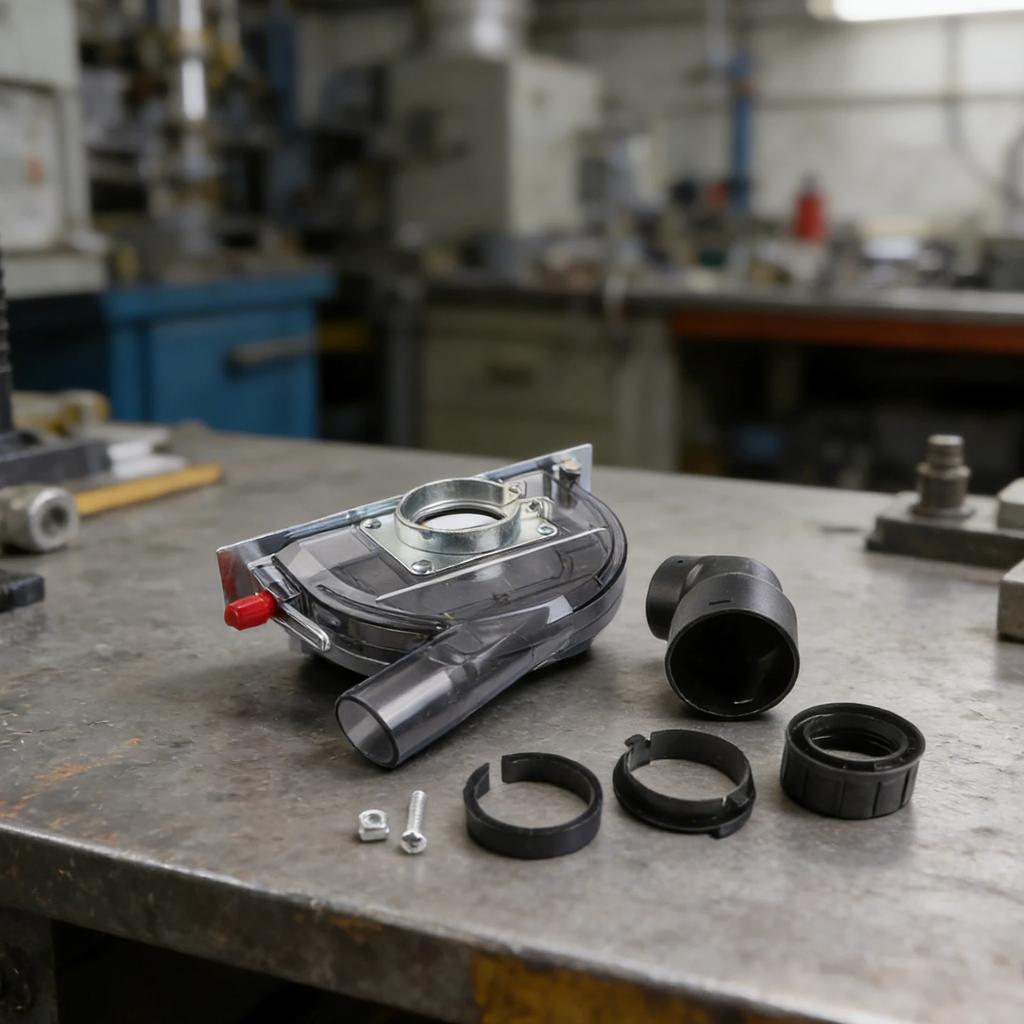 Home DIY Construction Site Black Angle Grinder Shroud Captures Around 95 Particles Larger Vacuum Hose Compatibility