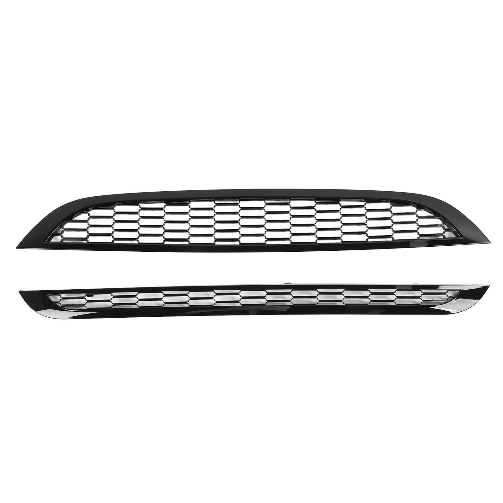 

Панель вставки решетки радиатора спереди 51137026202 Стильный вид, верхняя нижняя часть вставки решетки радиатора спереди Glossy Black