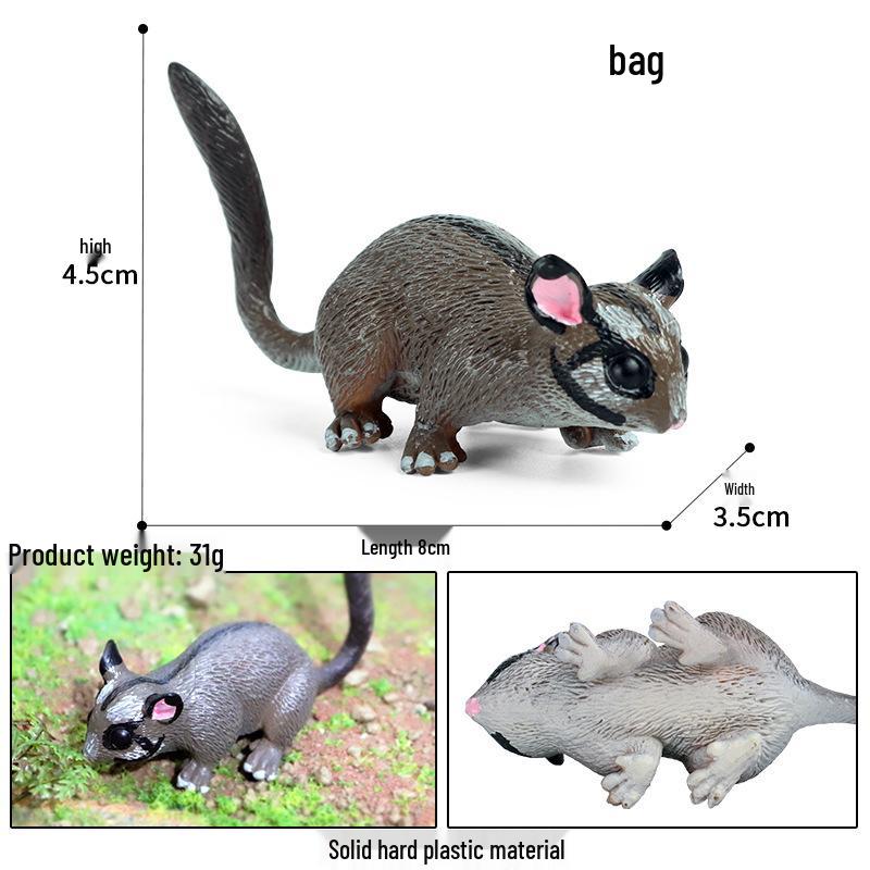 Cross-border Animal Model Cognitive Toy: Plastic Sugar Glider Succulent Sand Table Scene Ornament