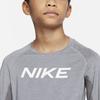 Nike Letter Print Round Neck Casual Long Sleeve T-Shirt Kids Tops Gray DM8529-091