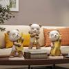 Creative Panda Figurines Cartoon Panda Resin Handicrafts Musical Instrument Guitar Cello Decorative Figurines Home Decoration