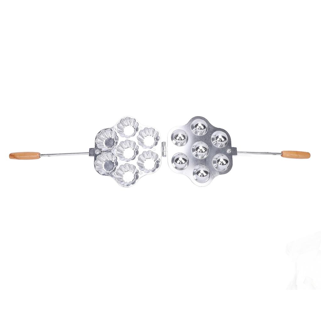 7 Holes Egg Tart Pan Aluminum Alloy Egg Tart Baking Tray with Handle for Small Pie Pudding Cupcake