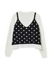 THE GREEN LAB Dot Lace Top Layered Set [Black]