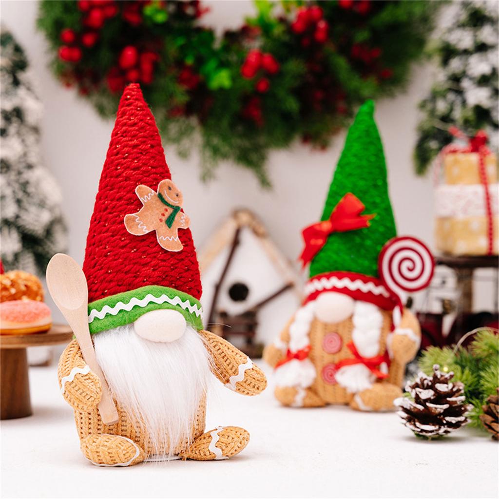 Festival Gingerbread Man Decoration Adorable Gingerbreads Man with Standing Decoration Unique Gnomes Charm for Gift