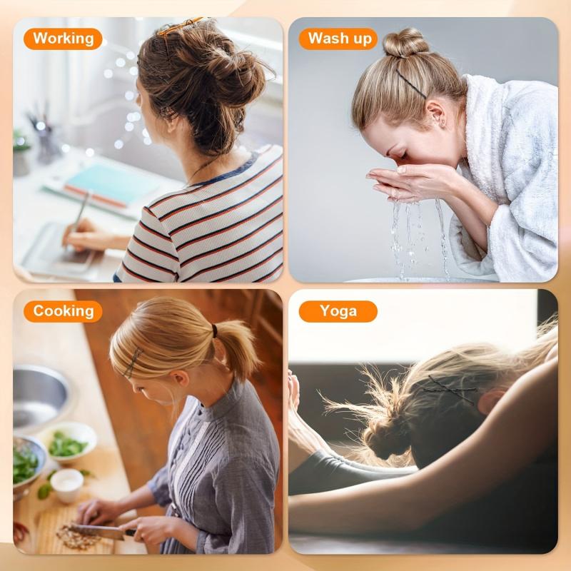 100pcs Black Straight Line Hair Clip U-shaped Needle Lady Coffee Hairpins Curly Wavy Grips Women Pins Styling Hair Accessories