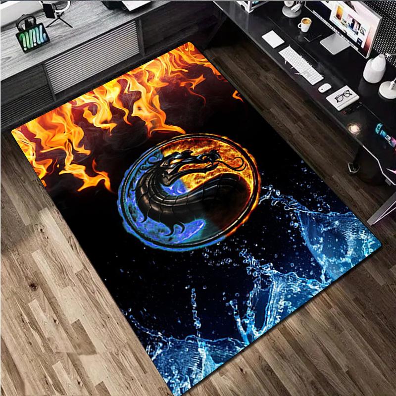 1Pc Mortal Kombat Print Rug - home decoration Carpet For Living Room Bedroom Flooring Computer Chair Area Rug