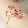 Elegantes Sexy Blumiges Offenes Manschetten-Armband für Damen Vintage Emaille Glasur Handwerk Blume Oberarm-Armband Party Feiertags Schmuck Geschenk