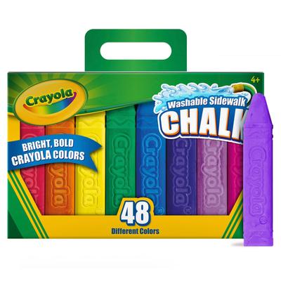 Crayola Jumbo Outdoor 48 512048 Chalk, Water-Washable, Use, Colors, (Authentic Product)