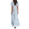 Women's Summer Dresses Casual Short Sleeve Maxi Dresses Cute Floral Maxi Dresses Wedding Guest Dresses Chiffon Flowing Dresses