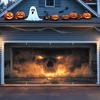 Halloweenový potah na garážová vrata s lebkou 7x16 stop, Dekorace na pozadí, Garážová vrata