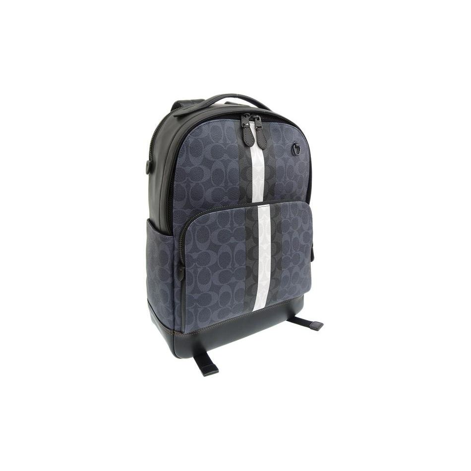 Coach Graham 29 Classic Monogram Print Zipper Closure Backpack Men Backpack Denim-Blue C3230-QBDEI