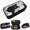 Fantastic Starry Sky Clouds And Black Cat Pencil Case for Kids School Pen Box Pencil Bag Stationery Supplies Pen Holder Bag