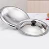 Universal 23.5cm Stainless Steel Pot Lid for Skillet Frying Pan Wok Replacement Cover Ergonomic Knob Heat Resistant Kitchen