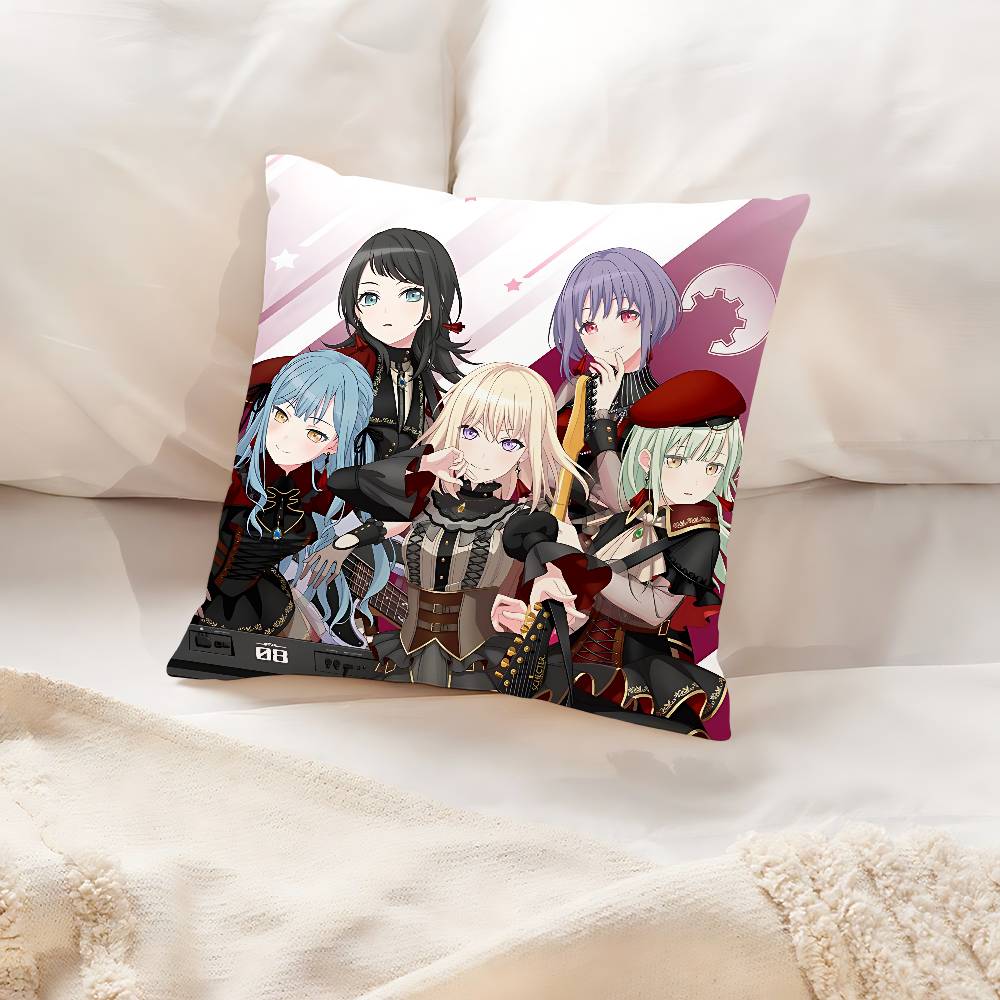 B-Bang Dream Ave Mujica Cartoon Pillow Case Cushion Cover Soft Cute Throw Pillow Case For Sofa Pillowcase Polyester With Zipper