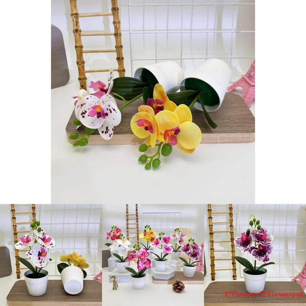 Butterfly Orchid Fake Flower Pot Plant For Event Decorations And Photography Sessions