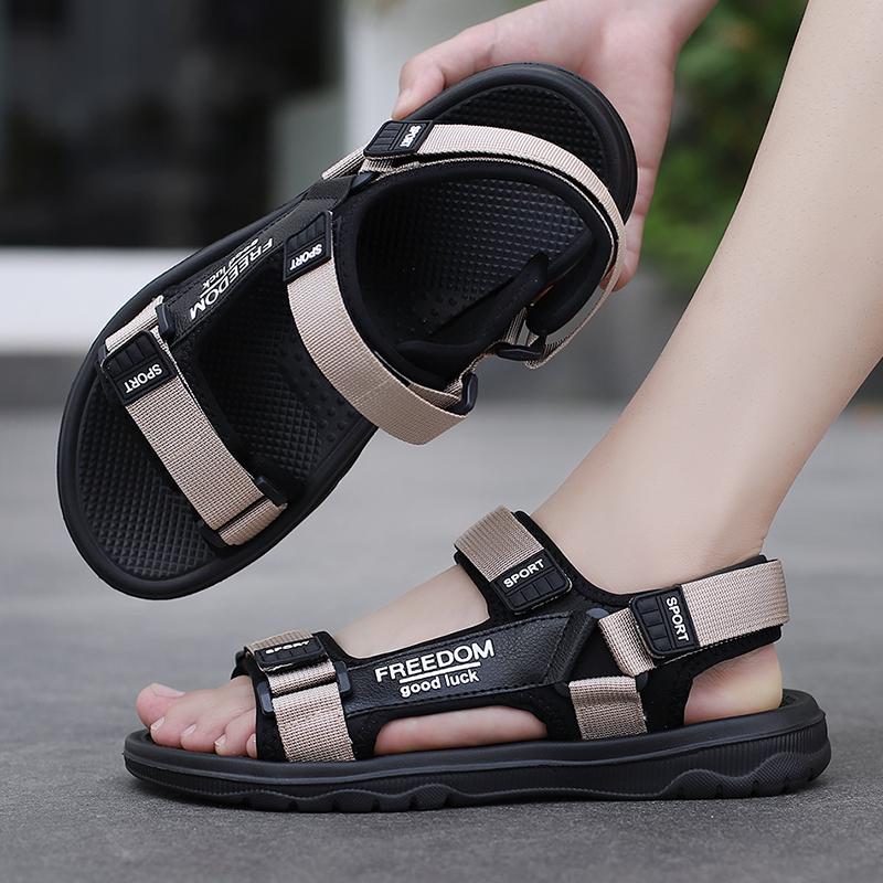 Yaz Yeni Erkek Moda Sandaletleri Erkek Roma Sandaletleri Pu Günlük Sandalet Erkek Ayakkabıları Nefes Alabilir Spor Plaj Ayakkabıları Günlük Sandalet Büyük Beden 38-47