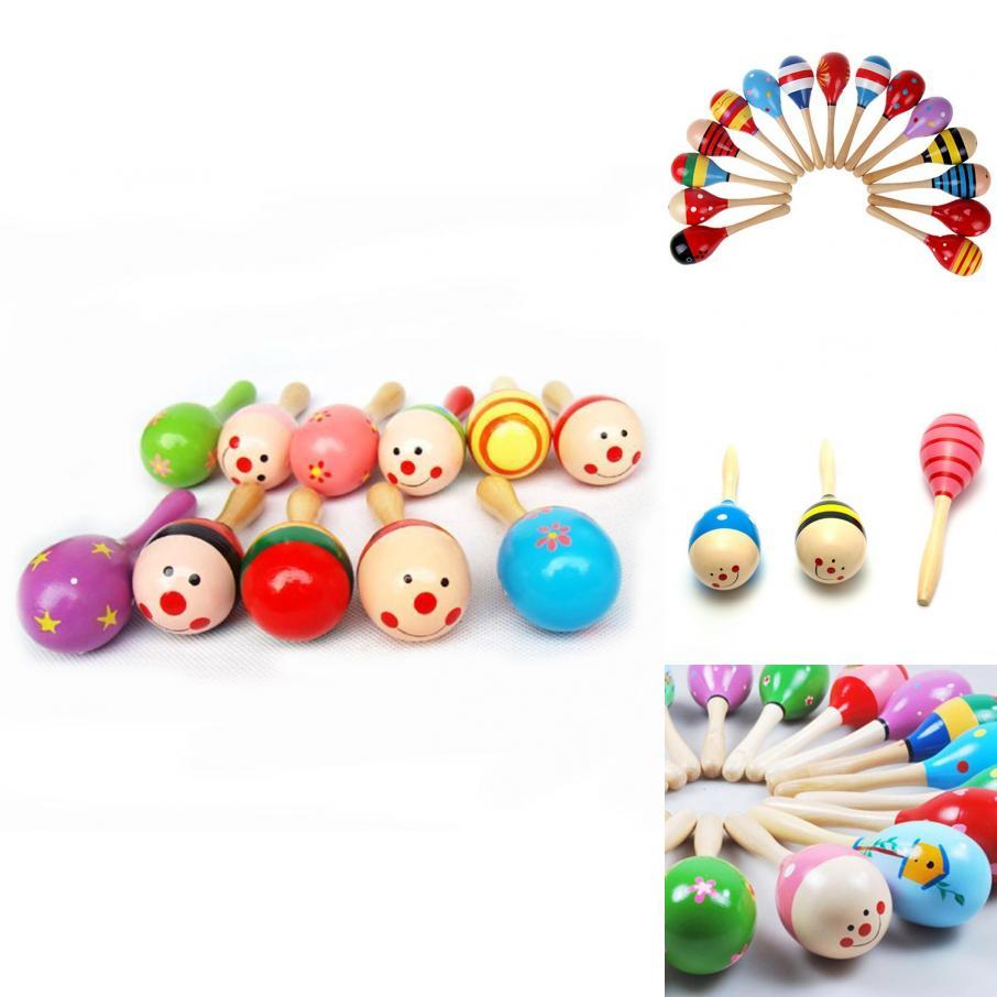 Wooden Shaker Rattle Musical Instrument For Baby Sensory Development And Playtime