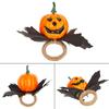 Halloween Decorative Napkin Button New Halloween Pumpkin Skull Napkin Ring Easter Pumpkin Maple Leaf Napkin Ring