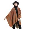 Autumn And Winter New Cashmere Cape Cashew Flower Fashionable Warm Split Shawl