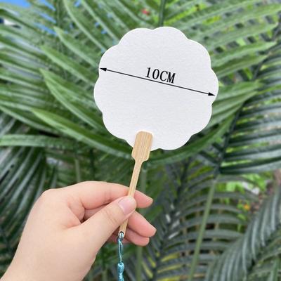 Chinese Style Mini Graffiti Fans Round Unfinished Blank Painting Fans Thicken Xuan Paper Paper Hand Fan Photo Props