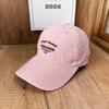 American casual washed soft top baseball cap early autumn embroidery old cap widened brim couple outdoor outing