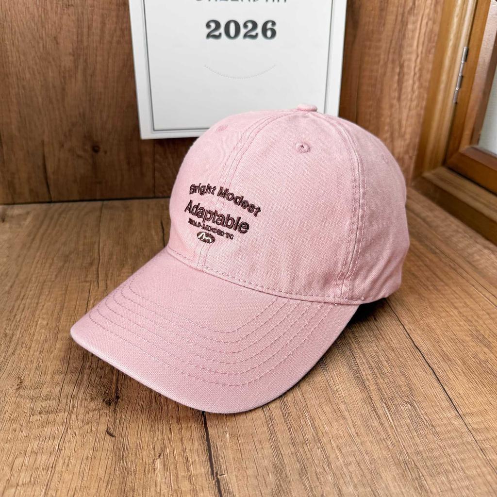 American casual washed soft top baseball cap early autumn embroidery old cap widened brim couple outdoor outing