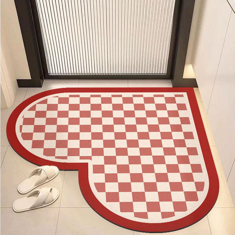 

Cream Heart-Shaped Diatomaceous Earth Bath Mat – Quick-Drying, Water-Absorbing, Wear-Resistant, Washable. 50x50 cm