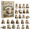 Otter Advent Calendar Otters Calendars 2026, 24 Days 2D Flat Acrylic Ornaments Christmas Miniature Animal Figures Countdown Calendar, Cute Cartoon