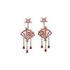Vintage-Inspired Floral Tassel Earrings with S925 Silver Needle and Zircon Inlay