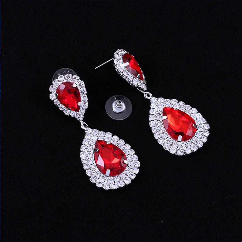 Trendy Crystal Teardrop Earrings for Evening Wear