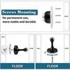 2-Pack Door Stoppers Black, Stainless Steel Magnetic Door Catch Heavy Duty Magnetic Door Stoppers with 3M Self-Adhesive Adhesive and Screws