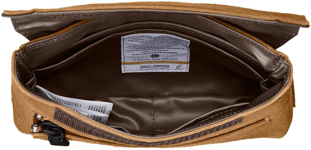 ASSOB Sacoche Water Proof Camel Wallet, Suede,