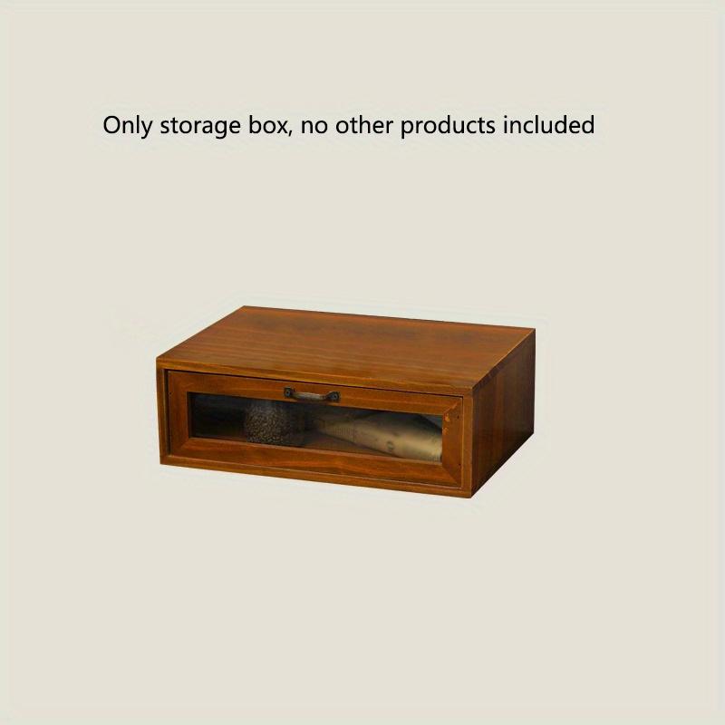 Single/Double Drawer1pc Solid Wood Retro Desktop Storage Box,Cosmetics&Office supplies&Jewelry Desk Storage Rack Suitable For Weddings, Mother's Day.