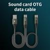 USB C Sound Card Adapter for Music Playbacks and Live Streaming with Quick Charging and OTG Support
