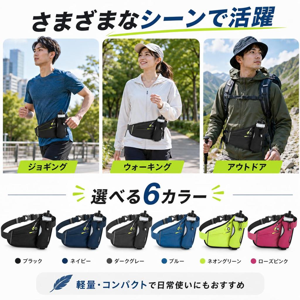 Running Pouch with Water Bottle Smartphone Waist Stable Reflective Suitable for Sports Earphone Dark Gray Holder, Storage, Bag, Design, Lightweight,