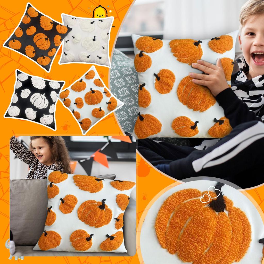 Halloween Plush Embroidered Pillowcase Living Room Sofa Party Decoration