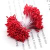 360Pcs 55mm Length Artificial Flower Stamens Plastic Matte Finish Double Headed Stamens DIY Bouquet Decoration 2mm