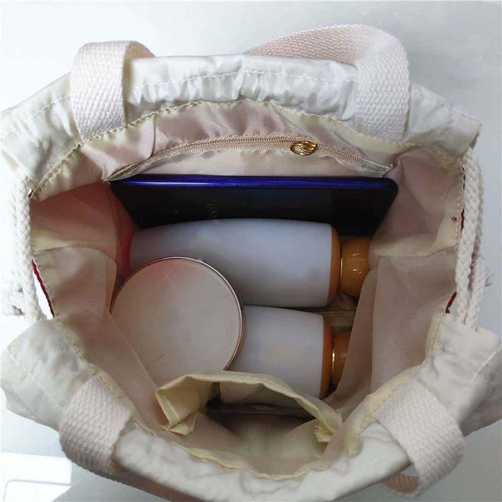 Satin Silk Hanfu Drawstrings Bag Mommy Bag Floral Bucket Bag Embroidery Flower Handbag  Shopping