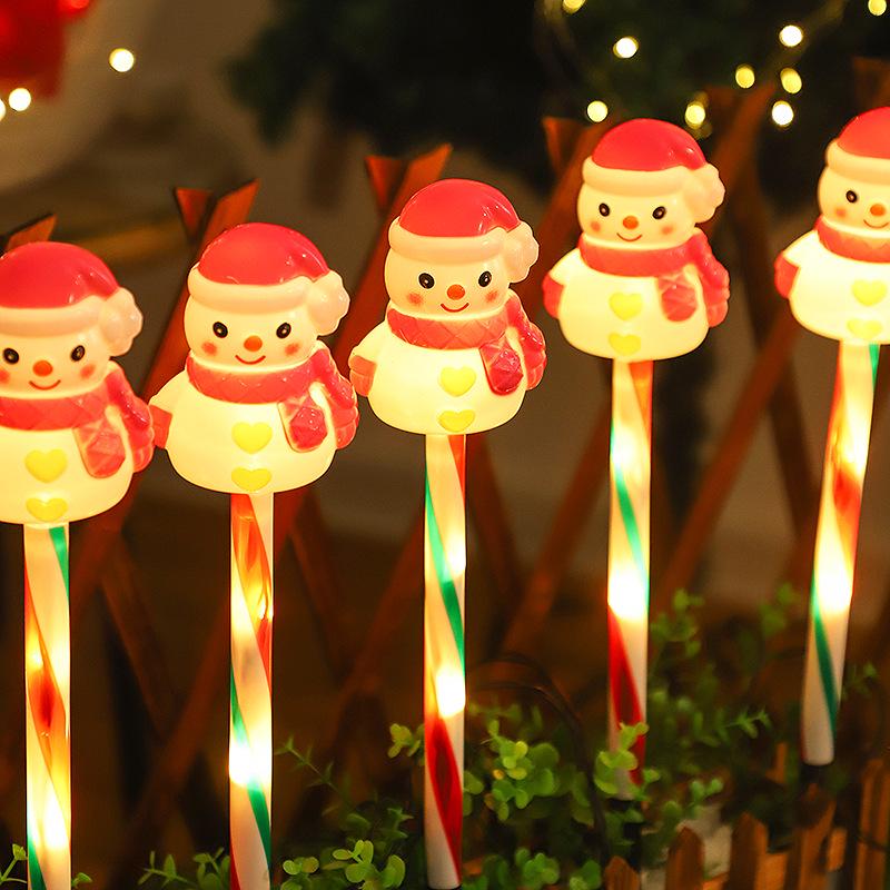 

LED Solar Christmas Lawn Lights - Snowman & Santa Ground Plug Design