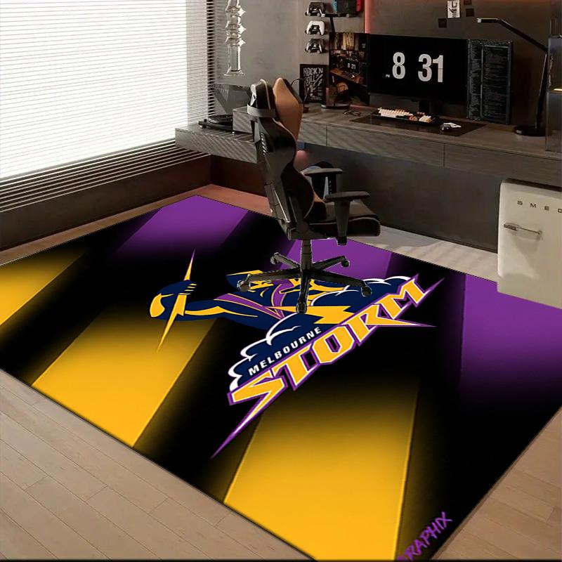 Melbourne Storm Team Rug Office Floor Mat - Machine Washable for Bedroom, bedroom, livingroom, Room Decor Fan Gifts Christmas