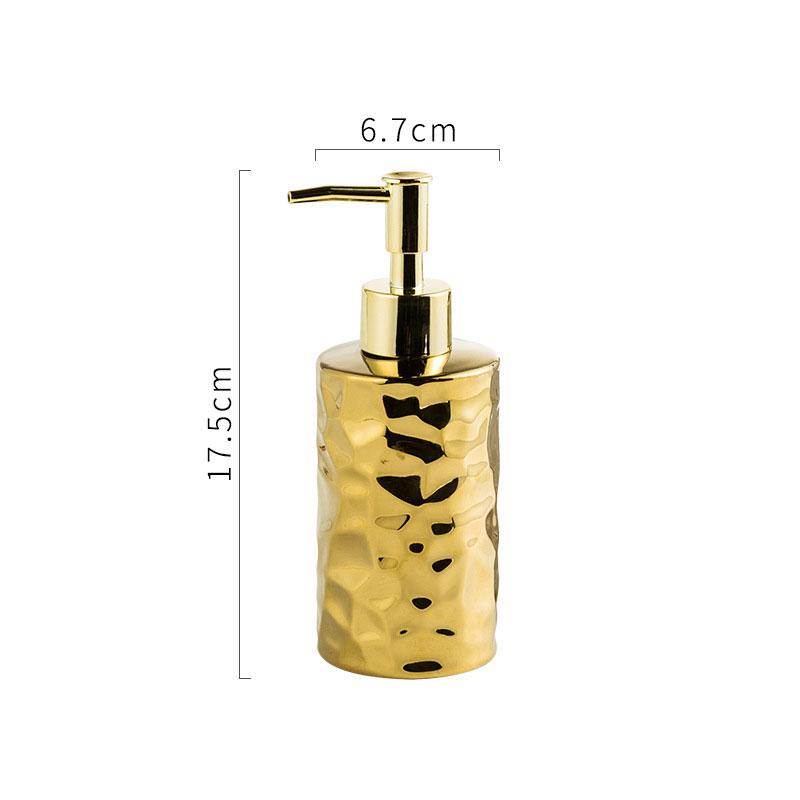 Ceramic electroplating distribution bottle hotel club press bottle shampoo and shower gel shampoo dispenser soap dispenser