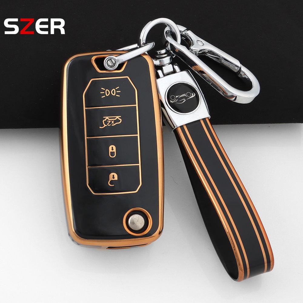 Fashion Tpu Key Case Cover For Jeep Renegade Compass 4 Buttons Remote Fob Protection Folding Keychain Holder