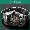 For Watches Skeleton Ramidos Automatic Men Silver Stainless Steel Wrist Watch