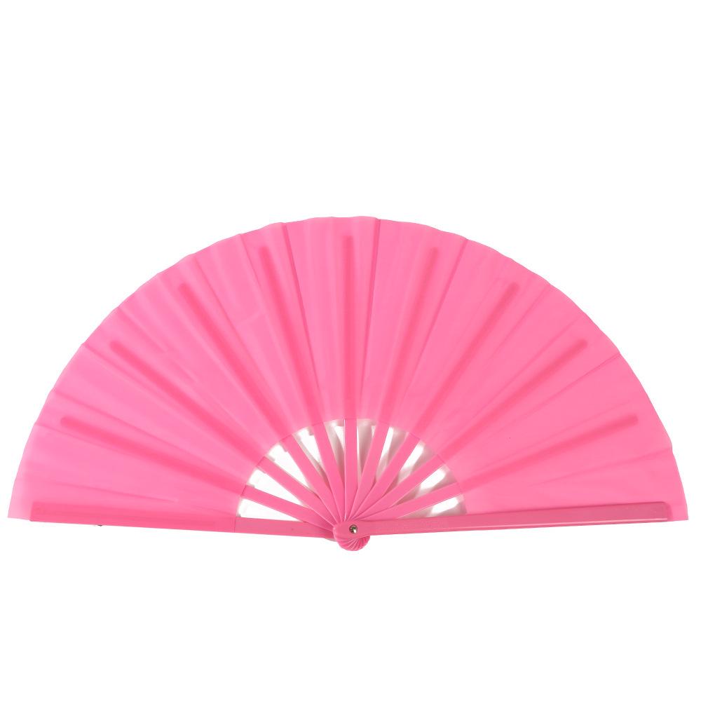 Leque dobrável de 7 polegadas de cor sólida - Acessório de performance de dança e para refrescar