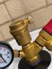 Integrated System: Air Source Heat Pump Buffer Tank with Underfloor Heating, Pressure Relief Valve, Air Vent, and Pressure Gauge