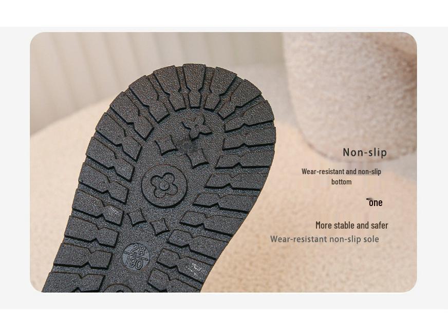 2025 Winter Children's Plush Snow Boots - Warm, Thick Cotton Slip-ons for Boys & Girls