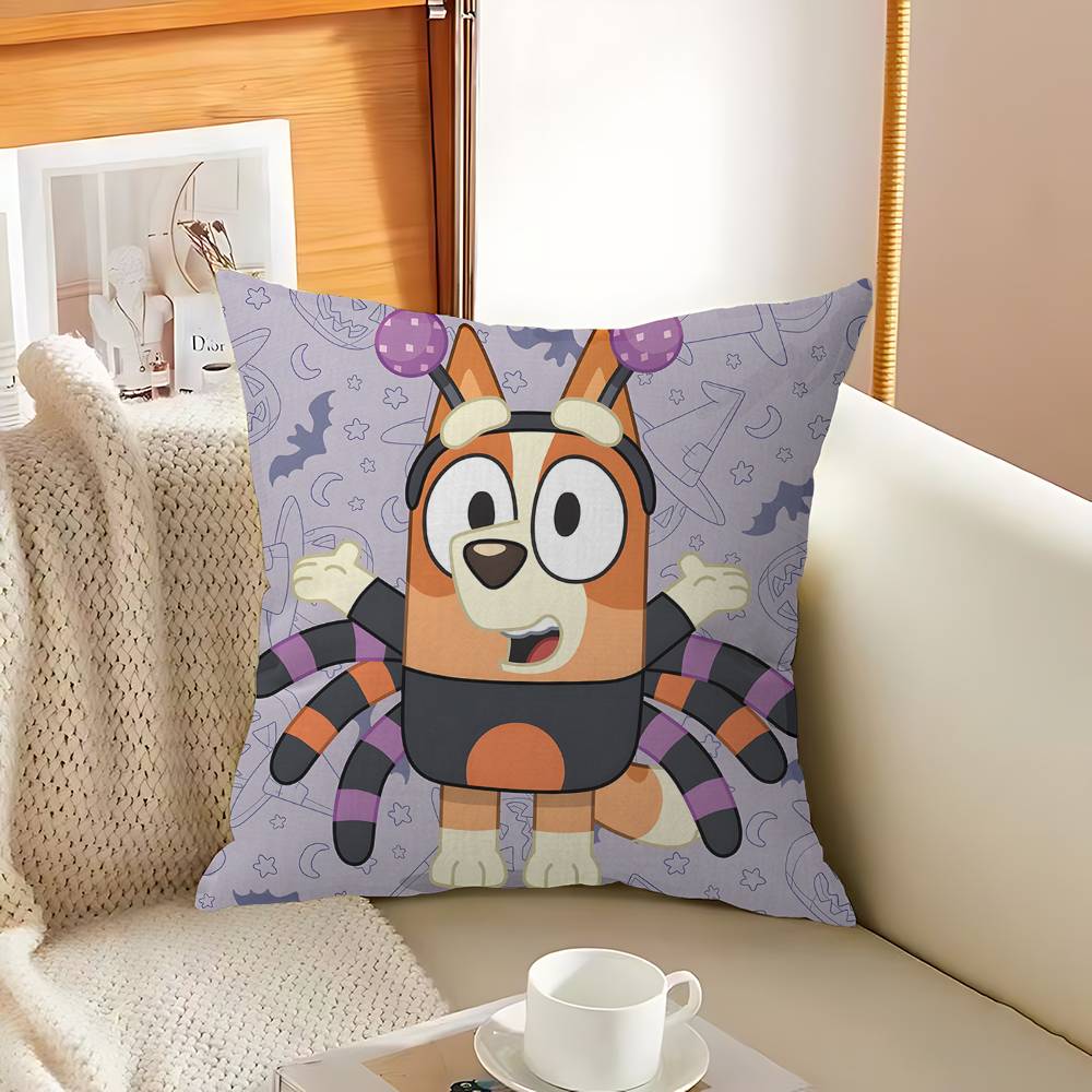 Cartoon BBlueys Pillow Cushion Cover Pillowcase Living Room Sofa Home Decor Customized