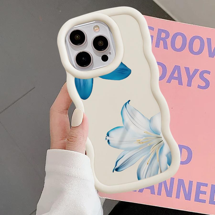 Cartoon Flower Pattern Soft Phone Cover Case for iPhone 17 Air 13 14 11 16 Pro Max 15 Plus 8 XR 12