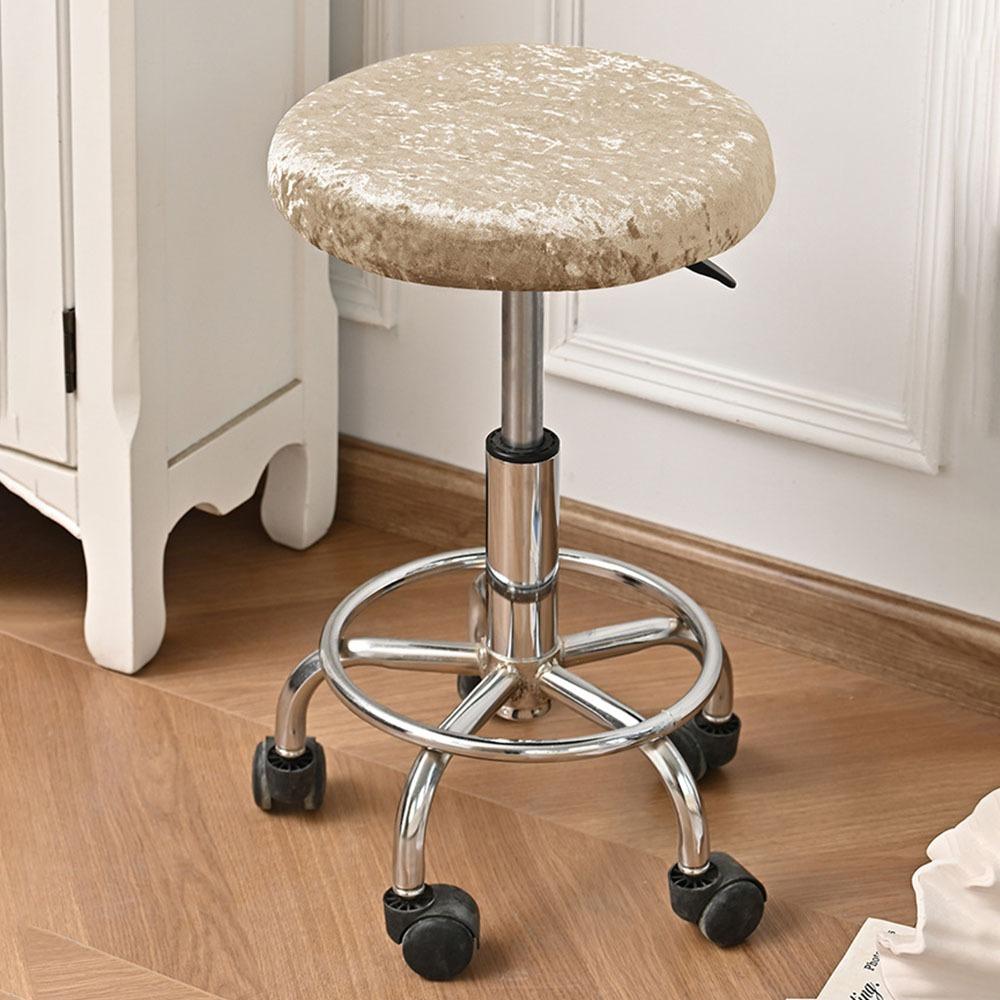 

Washable Chair Seat Cover with Elastic Bands Slipcover Chair Cover All Inclusive Removable Bar Stool Covers for Bar Swivel Chair жовтий