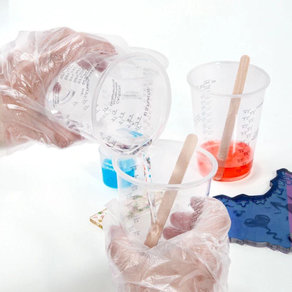 With Stirring Sticks Disposable Measuring Cups Measuring Cups Stirring Sticks  Epoxy Resin Mixing